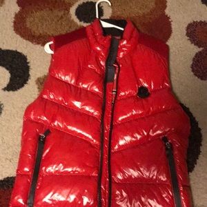 Red Moncler puffer vest